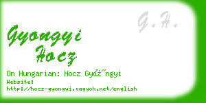 gyongyi hocz business card